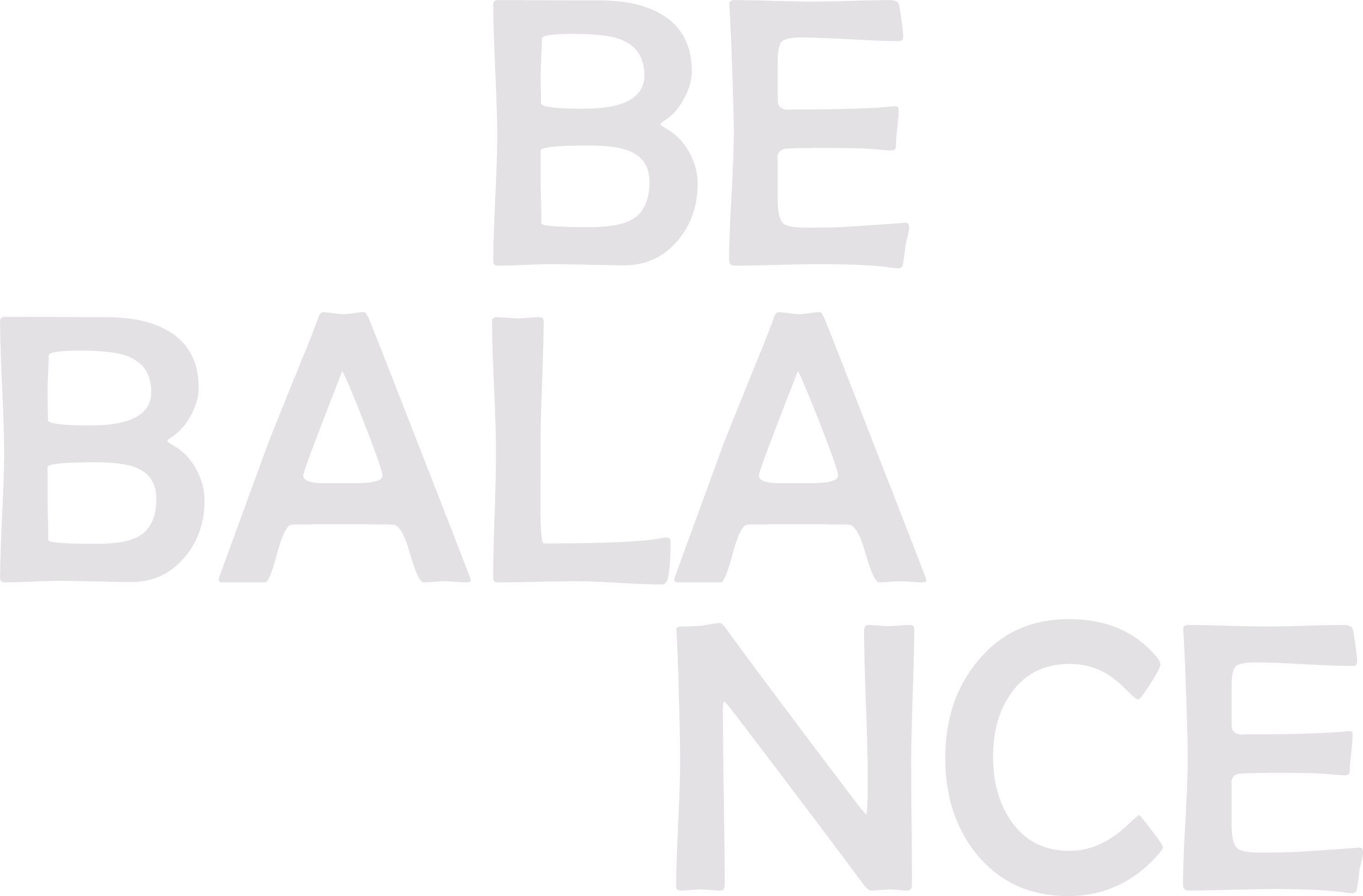 be balance